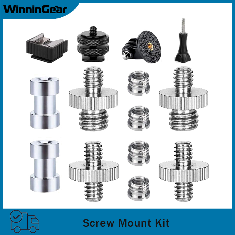 Hot Shoe Adapter - Juego de adaptadores de tornillo para