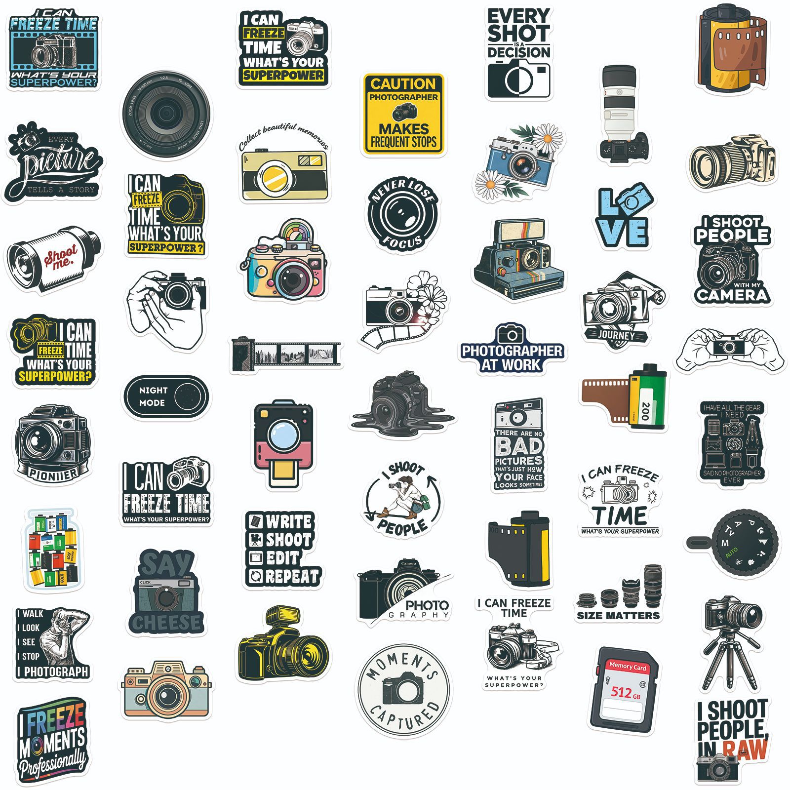 50 Pegatinas Vintage de Cámara - Photography Product reseña y precio