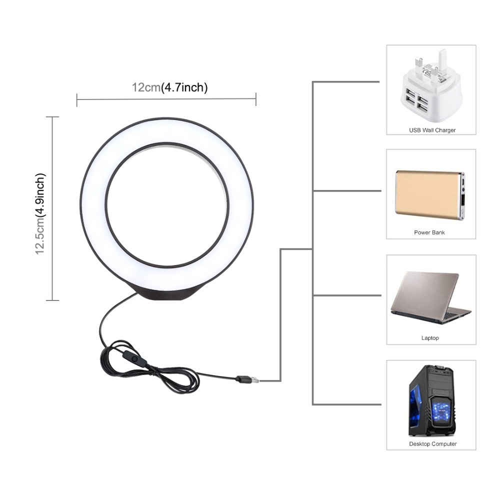 Anillo de luz LED con USB para - Photography Prompt reseña y precio