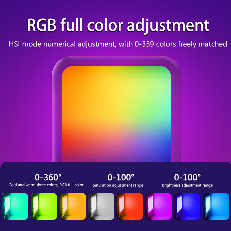 Mini luz de vídeo RGB portátil - Hot Shoe Adapter reseña y precio